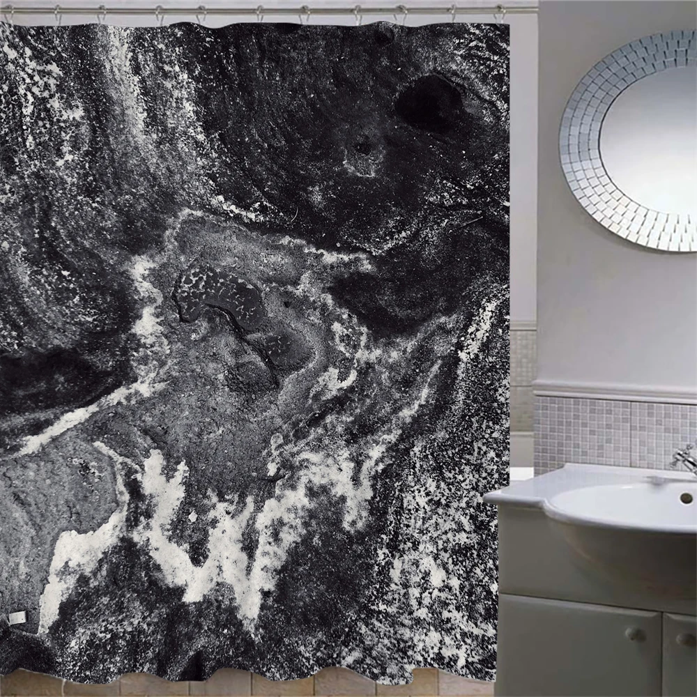 

Marble Waterproof Shower Curtain Proof Simple Bathroom Curtain Bath Cover Marbling Printed Eco-Friendly Stocked