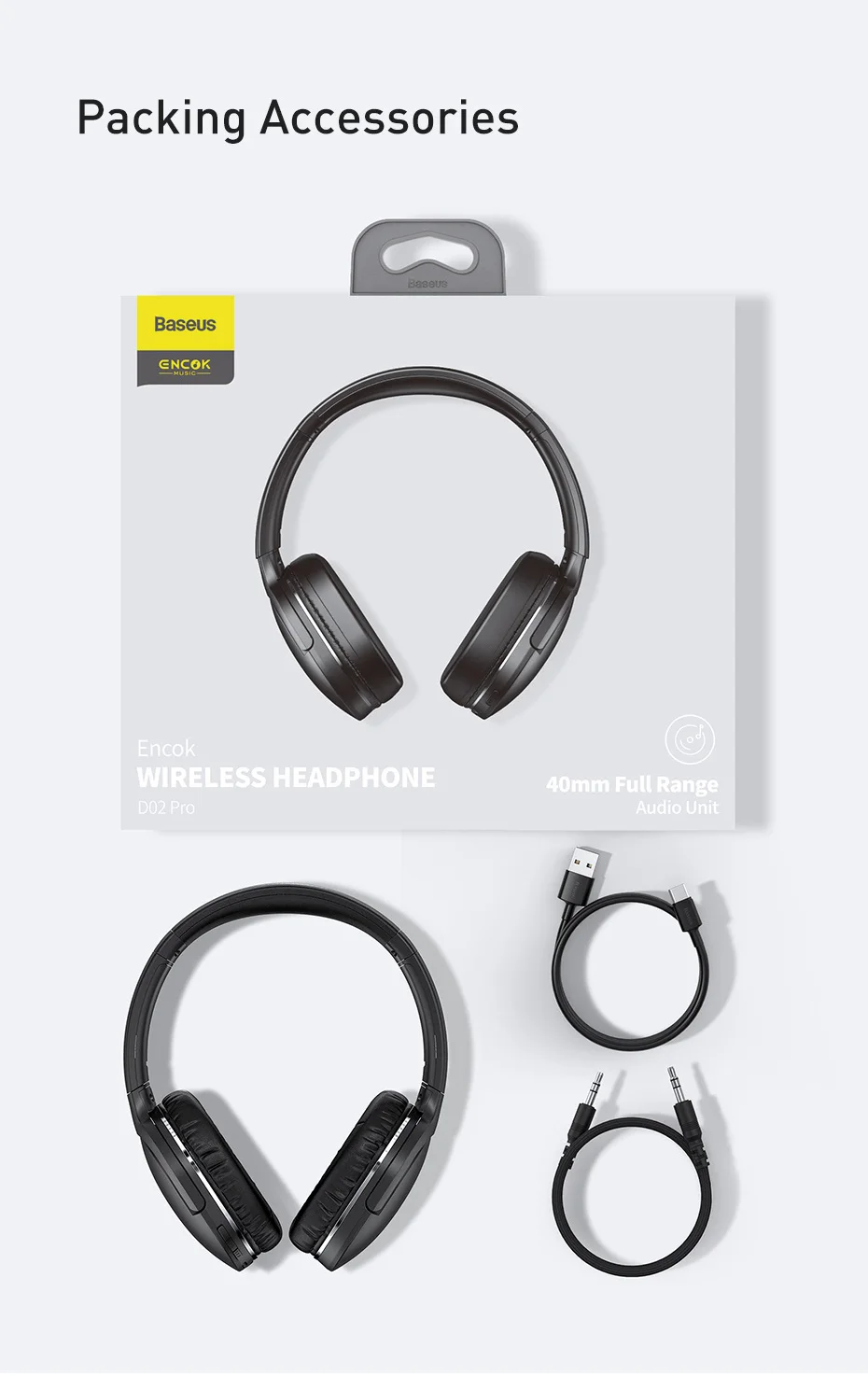 Baseus casque sans fil Bluetooth 5.0 D02 Pro-19