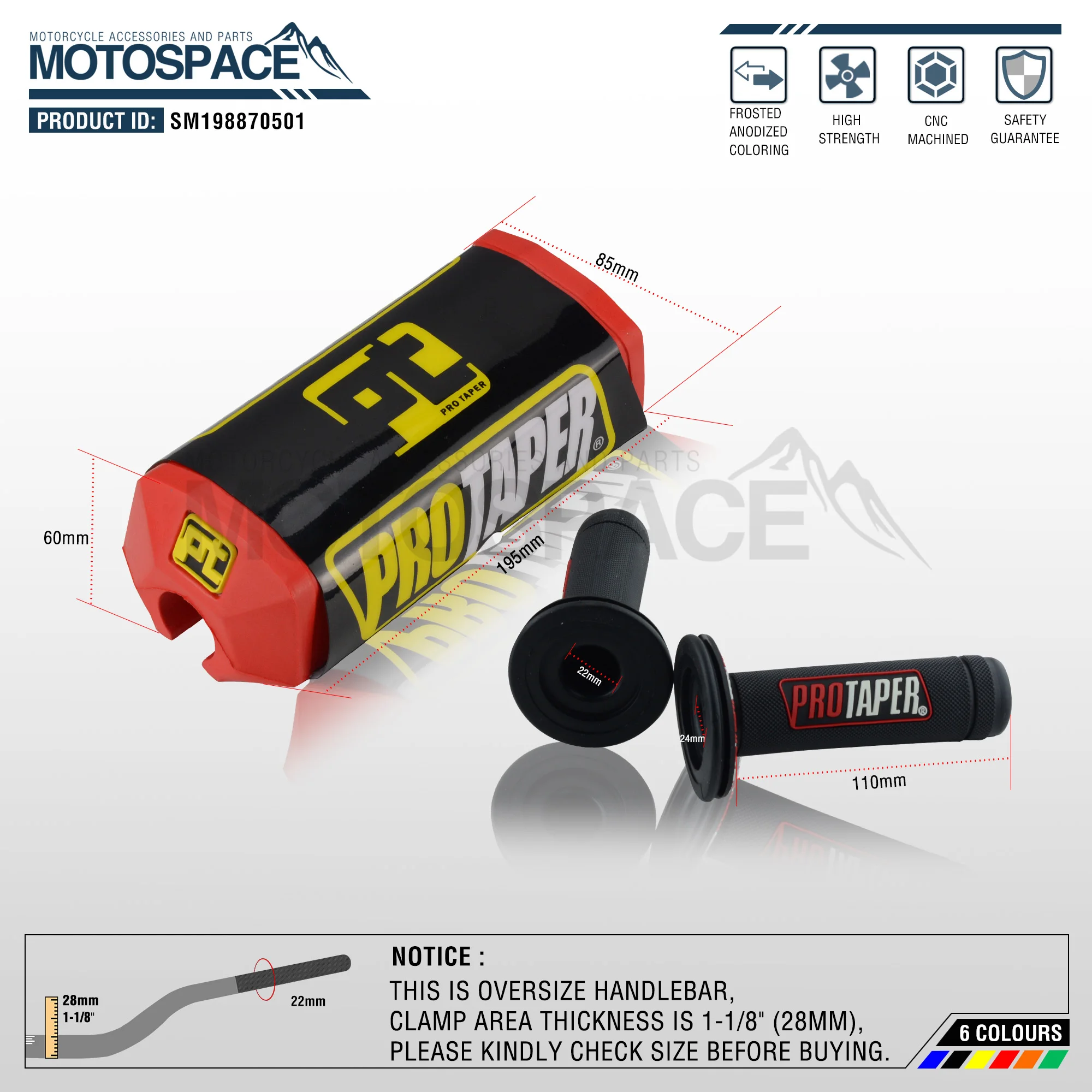 Руль для Pro Taper Pack Bar 1-1/" Классическая дверная ручка бар колодки ручки Pit Pro Racing Dirt Pit Bike мотоцикл с адаптер cnc
