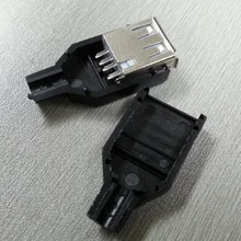 

10pcs 20pcs Flat Edge Type A USB Plug Female Buckle Wire Type Welding Connector Plastic Shell Jack Tail Sockect Terminal