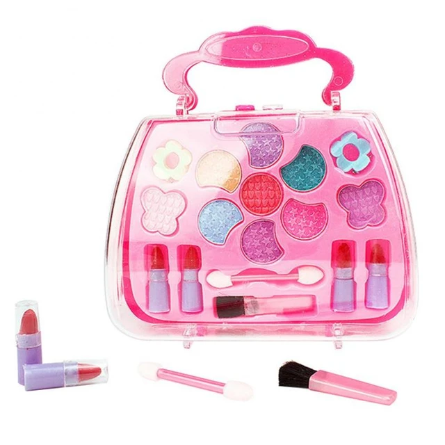 Coffrets de Maquillage Cosmétiques pour Enfants Filles Mallette Coiffure  Jouet Cadeau D'Anniversaire pour Princesse