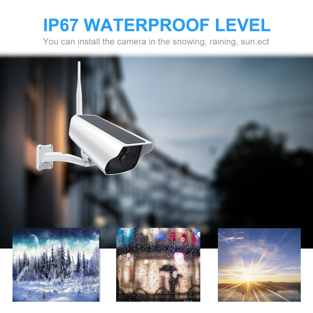 ZILNK Solar Camera Outdoor Wireless WIFI CCTV 1080P 2.0MP HD Waterproof Security Surveillance Solar Power IP Camera Cloud