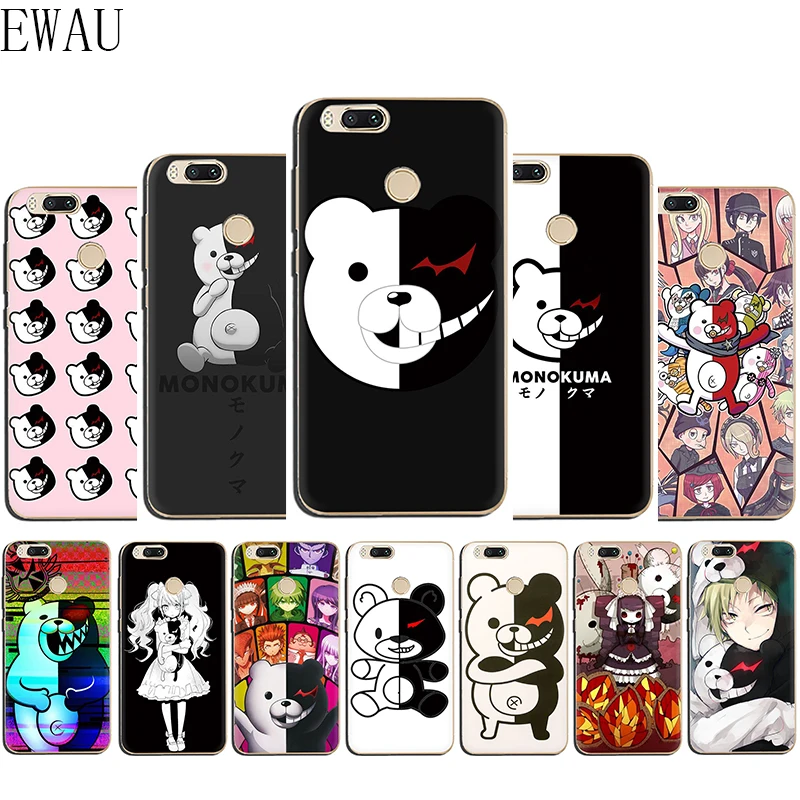 Силиконовый чехол для телефона EWAU Danganronpa monokuma Xiaomi 6 8 9 SE A1 A2 Lite Mix 2S Max 3 F1 A3 9T Pro CC9e Note