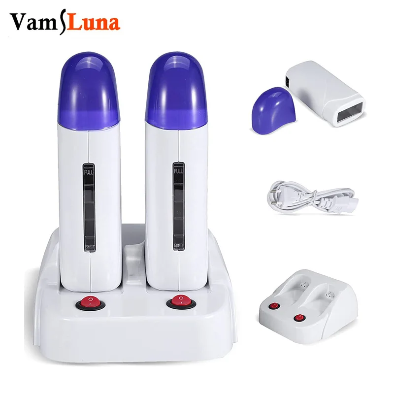 Portable Wax Warmer Hair Removal Machine Double Electric Depilatory Roll On  Wax Heater Home Waxing Machine For Travel Home - Epilator - AliExpress