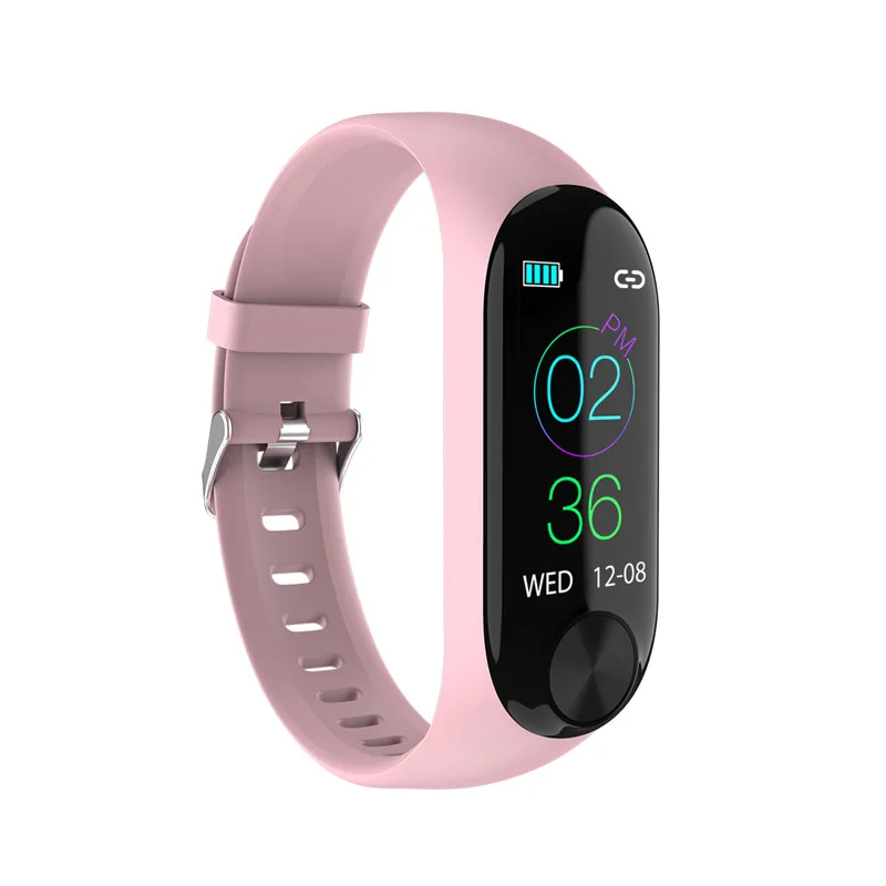 Модные часы Smart Watch Для женщин Для мужчин Relogio Feminino спортивные женские часы Inteligente Hombre крови Давление шагомер часы с функцией измерения пульса - Цвет: Розовый