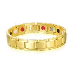 Bracelet en hématite magnétique pour homme, Bracelet détachable en acier et titane 