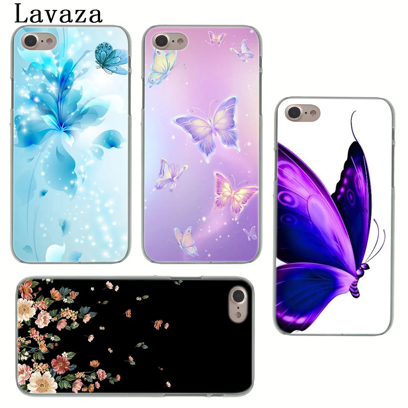 Lavaza красивый жесткий чехол для телефона с бабочкой и цветами для iPhone XR X 11 Pro XS Max 8 7 6S 5 5S SE 4S 4 10