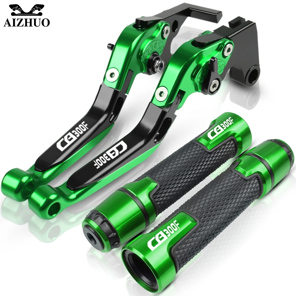 green3 Тормозной рычаг сцепления CNC алюминиевые мотоциклетные ручки для Honda CBR300R CB300F CB300FA CB 300 F 300FA CBR 300 R - Цвет: green3