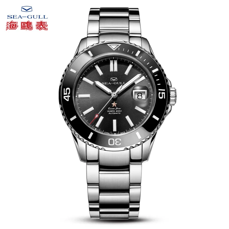 2021 Seagull Men's Watch Ceramic Ocean Star 200 Meters Waterproof Business Fashion Automatic Mechanical Watch 416.22.1201 2