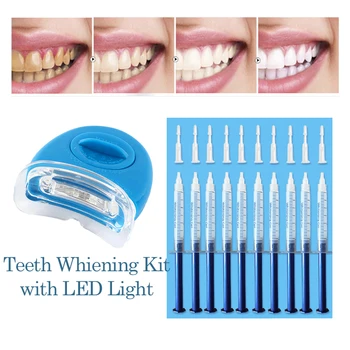 

Hot Teeth Whitening Kit with led light 44% Peroxide Dental Bleaching System Oral Gel Kit Tooth Whitener Dental Equipment