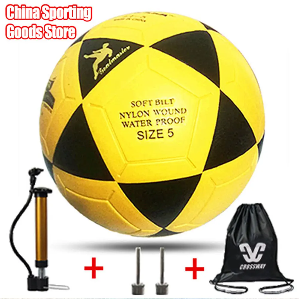 Противоскользящий бесшовный футбольный мяч из ПУ подходит для футбольных