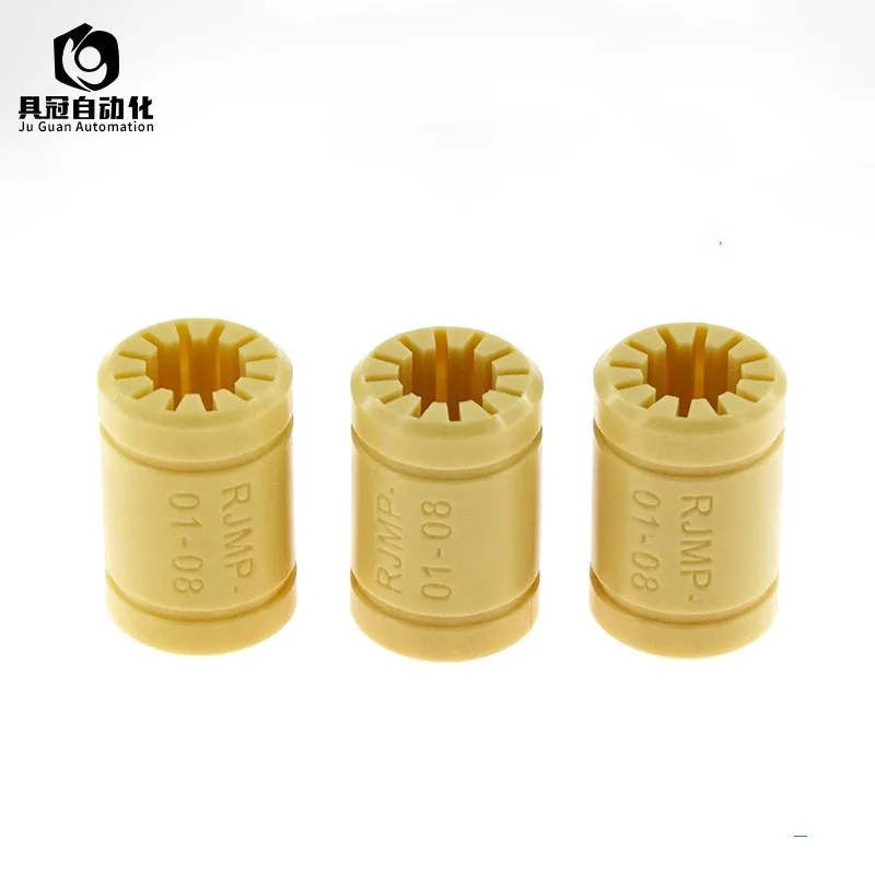 

1pc RJMP-01 series Solid Polymer 6 8 10 12mm Shaft CNC Plastic Bushing Linear Bearing For 3D Printer Parts with linear shaft