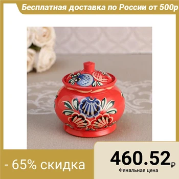 

Sugar bowl, view 1, 9x7 cm, Gorodets painting 4914170