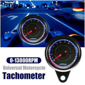 

67mm 0 -13000 RPM Rev Tacho Gauge Motorcycle Tachometer ODOMETER Black Blue Red LED light Universal For Suzuki For BMW