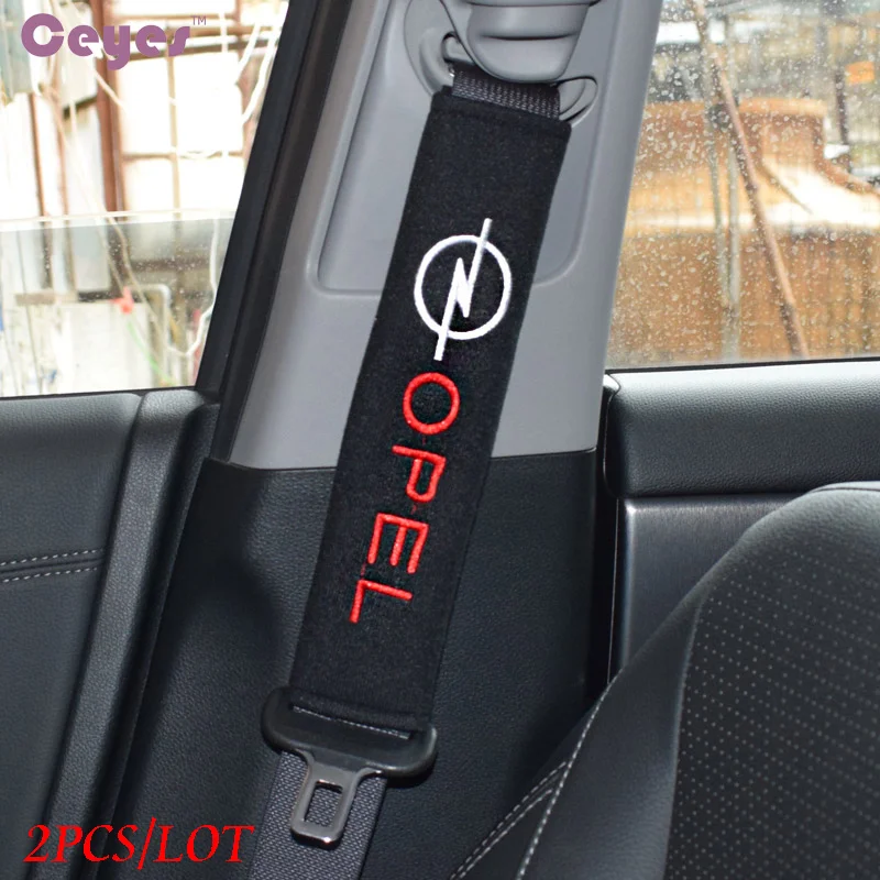 Seat Belt Covers Ceyes Car Styling Cotton Safety Shoulder Protector For Opel Astra H G Corsa Insignia Antara Meriva Zafira 2 PCS