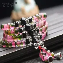 Многослойный женский вишневый кварцевый браслет Гладкий натуральный камень Seadbeads Изысканный Классический женский браслет Chakra Pulseras aros