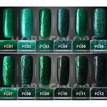 Гель лак Lucky Hybrid зеленый блеск гель лак Полупостоянный УФ голографический лак для ногтей для женщин 15 мл