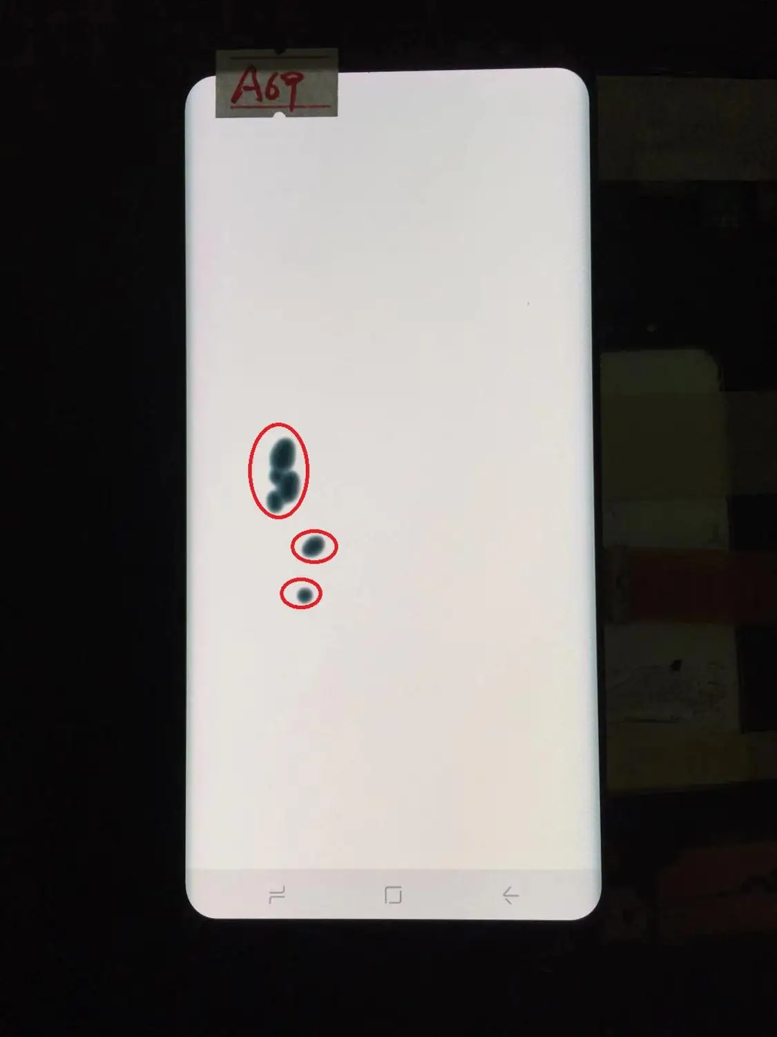 NO.A69 Black Frame Original AMOLED with frame for Samsung Galaxy S8+ PLUS G955A G955U G955F G955V LCD display touch screen assembly with dots - Цвет: NO.A69 Black Frame