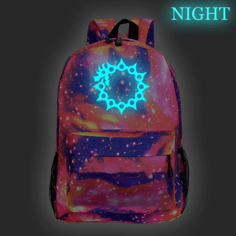 Лидер продаж, светящийся школьный рюкзак Seven Deadly Sins, узор, рюкзак для ноутбука, для мужчин и женщин, для мальчиков и девочек, повседневные дорожные сумки - Цвет: 13
