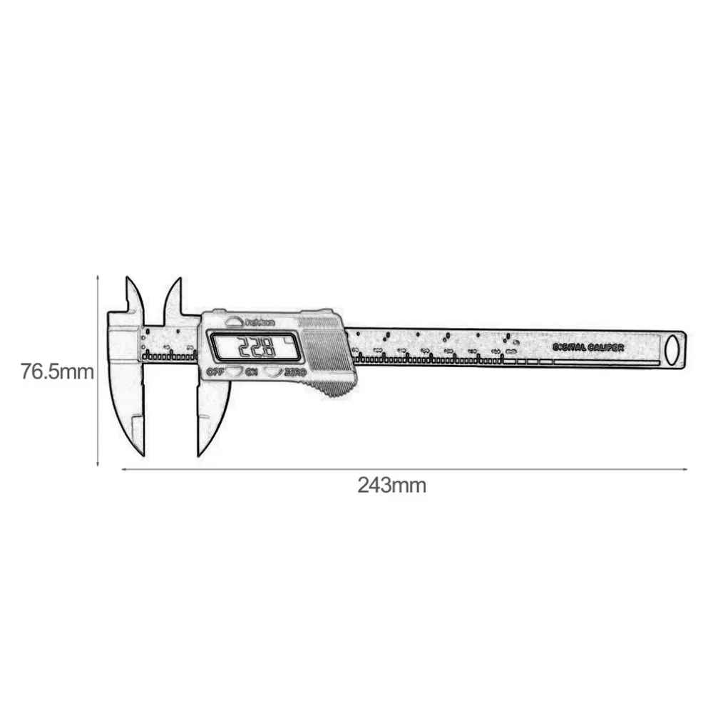 Accurate 0-150mm LCD Digital Display Electronic Vernier Caliper Gauge Micrometer Caliper Ruler Measuring Tool Device Hot Hot