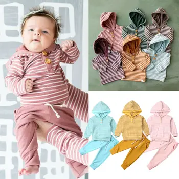 

CA Toddler Infant Baby Girl 6M-5T Clothes Hood Top Sweatshirt Pants Autumn Outfit