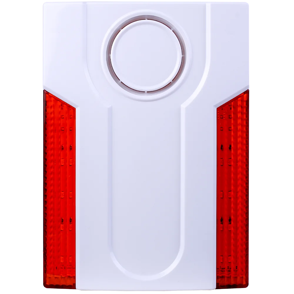 Sirene ao ar Fonte de Alimentação Md-334r sem Fio Chifre com 12 Foco Externo Strobe Flash Livre Led Luz Piscando Sirene v dc 433 Mhz 868