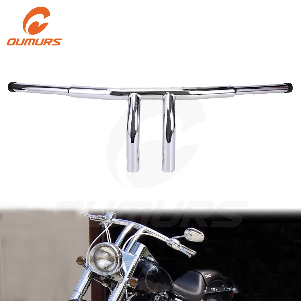 Controls DEMONS CYCLE Chrome 11/4 Fat Custom Drag Handlebars 8 Rise Pullback Tbars Harley