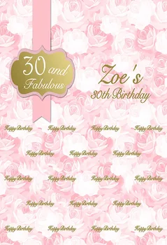 

30's year old Birthday party photo backgrounds vinyl Fotografia rose photography backdrops for photo studio accessories lv-404