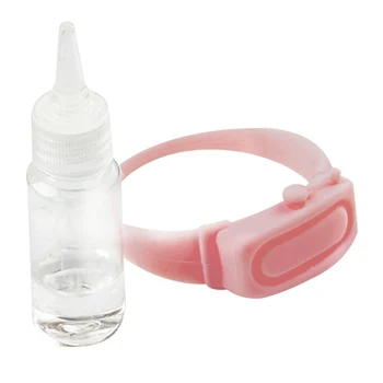 

Hand Sanitizer Bracelet Washing Gel Alcohol Liquid Soap Dispensed Watchband Strap Belt Storage Spray Bottle w/ Leak Proof Design