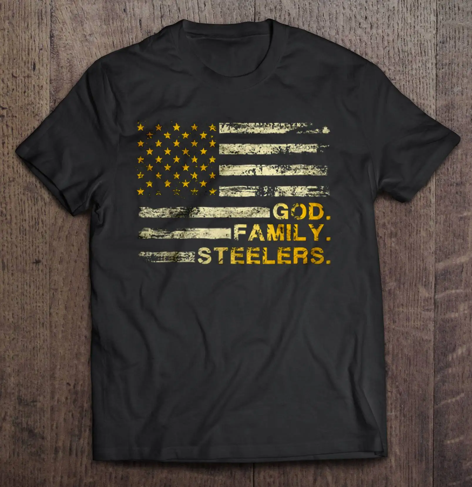 

God Family Steelers American Flag 4Th Of July Tshirts