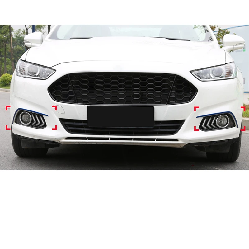 For Ford Mondeo Fusion 2013- Car Front Fog light eyebrow trim strip Stickers Car Accessories 2pcs/set C1472