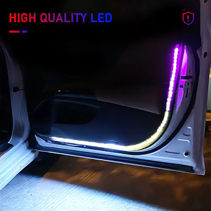 Светодиодная лента RGB для двери автомобиля цветная приветственная лампа