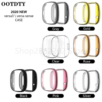 

2021 New Protective Tpu Case For Fitbit- Versa 3/Sense Watch Screen Protector Waterproof Anti Shock Absorber
