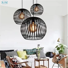  Nordic Creative Simple Pendant Lamps Vintage Industrial Style Iron Pendant Lights for Restaurant Bar Cafes Living Room Lights 