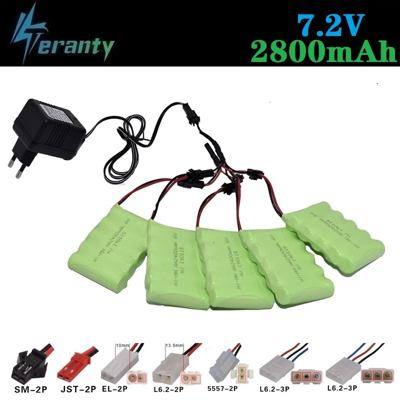 (SM Plug) Ni-MH 7.2v 2800mah Battery + 7.2v Charger For Rc toy Car Tank Train Robot Boat Gun 5*AA 7.2v Rechargeable Battery Pack (SM Plug) Ni-MH 7.2v 2800mah Battery + 7.2v Charger For Rc toy Car Tank Train Robot Boat Gun 5*AA 7.2v Rechargeable Battery Pack