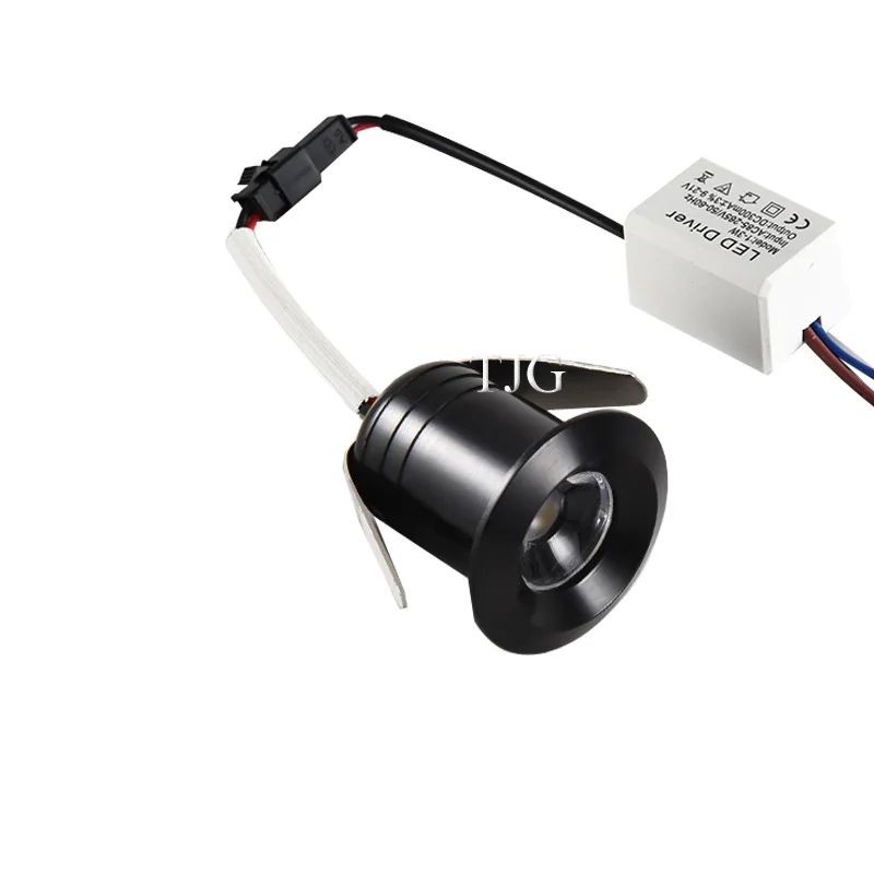 Description Picture 6 of item1W 3W LED Recessed Cabinet Mini Spot Light AC85-265V Downlight DC12V Jewelry Show Led Light Bulb Room Ceiling Lamp