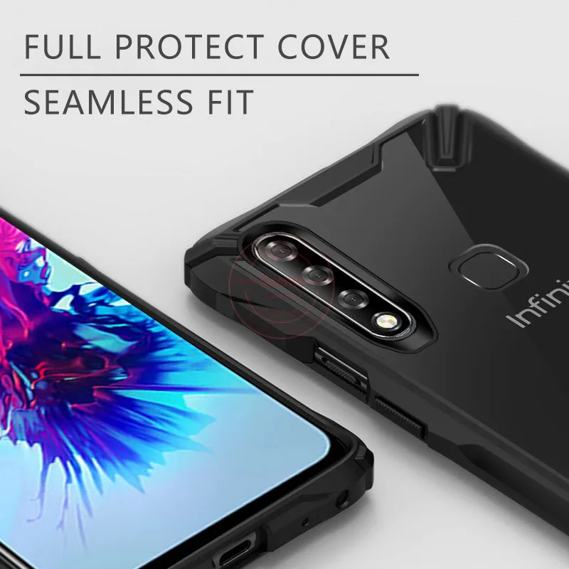 Чехол для телефона Rzants для Infinix Smart 3 Plus/S4, прозрачный жесткий чехол для задней панели, противоударный защитный сверхмощный Тонкий чехол