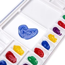 24 Сетки высокое качество пустые акварельные палитры краски банки коробка для профессионального искусства живопись палитры принадлежности акрил увлажняющий