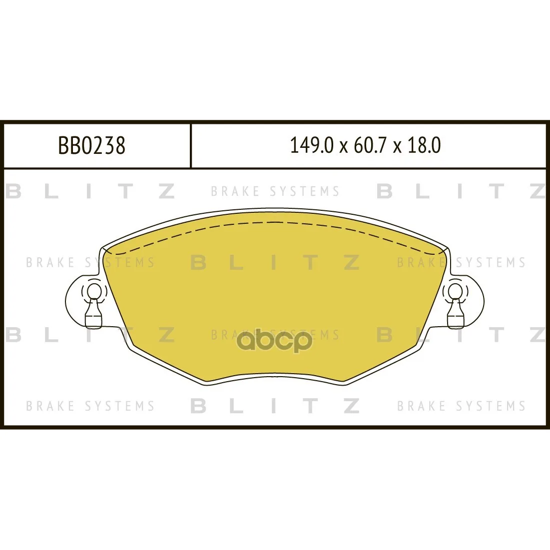 Колодки Тормозные Дисковые Blitz Bb0238 Blitz арт. BB0238