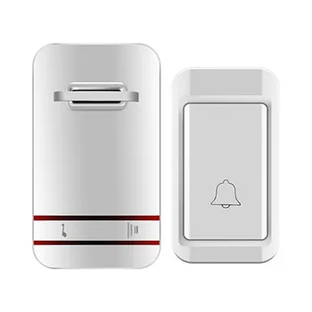 

5PCS CACAZI Wireless Doorbell Self-Powered No Need Battery Led Light Home Waterproof 220V Door Bell EU Plug 1 Button 1 Receiver