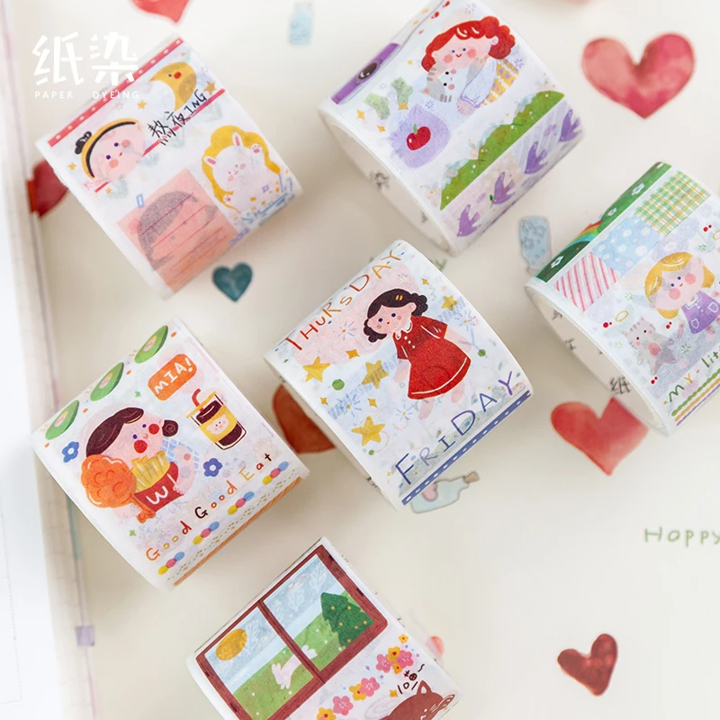 Kawaii Girl's повседневной жизни Bullet Journal васи лента маскирующая клейкая Скрапбукинг