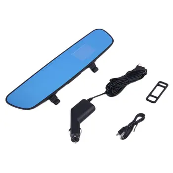 

2.4'' 120 Degree Full 1280 * 720HD Mirror DVR Car Camera Recorder Dash Cam Videos Rear View Blue Wave Infrared Night Vision