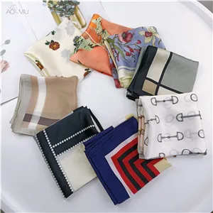 AOMU-Small-Square-Scarves-Career-Decorated-Korean-Fashion-Scarf-Chiffon-Scarf-Women-Girls-Headwear-Hair-Tie