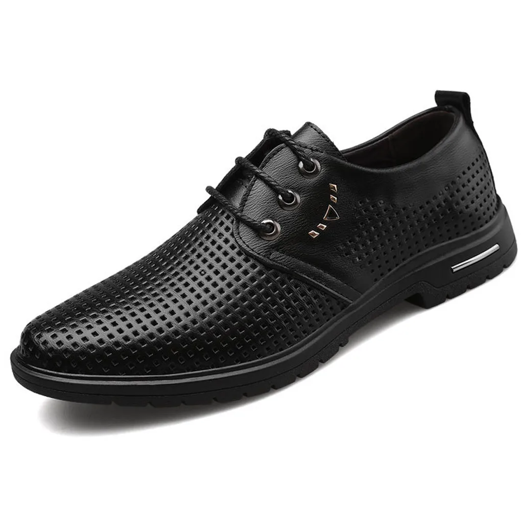 KANCOOLD Men's Dress Shoes Fashion Lace Up Business Leather Shoes Men