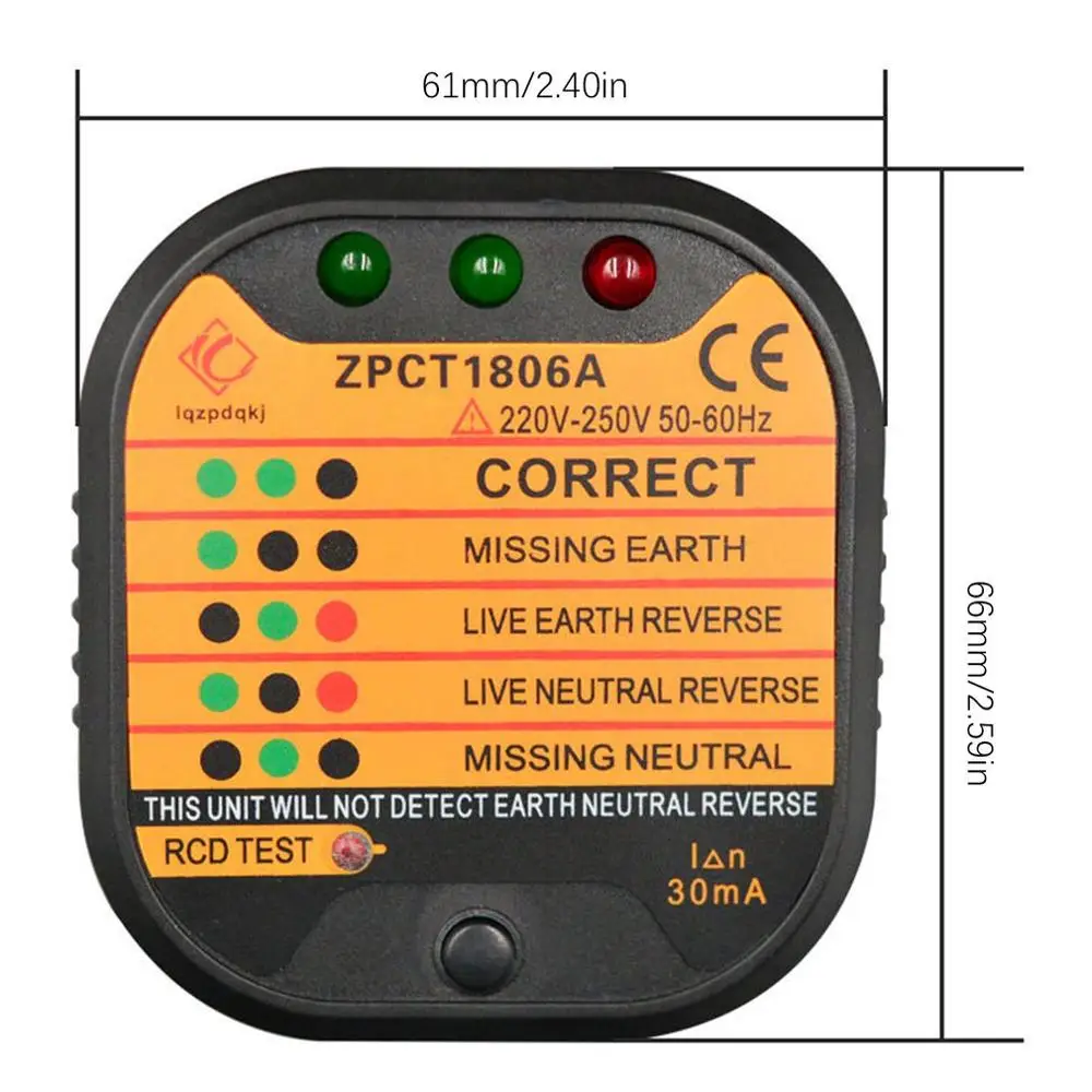 

Protection Of Itself Provide Personal Safety Socket Tester Leakage Plug Polarity Detection Line Switch Safety Electroscope