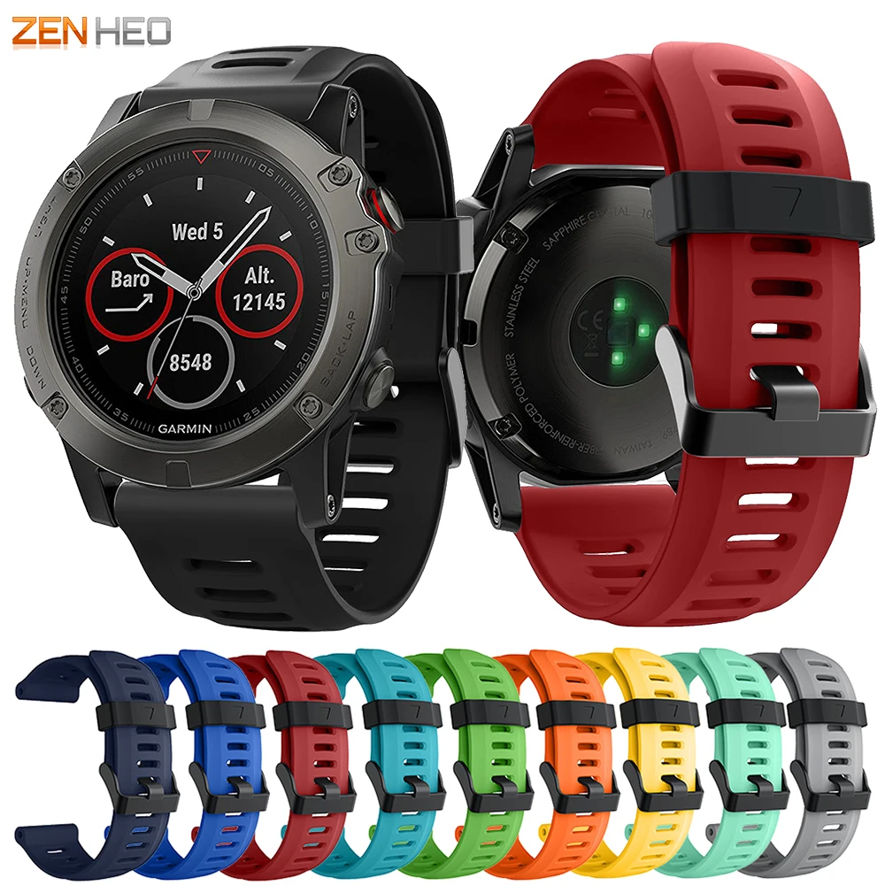 Мягкий силиконовый ремешок для Garmin Fenix 5X/5X Plus сменный часов 3/Fenix 3 HR