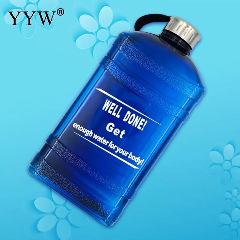 3.78L Outdoor Sports Water Bottle Plastic Large Capacity Portable Water Bottles Gallon Petg Camping Bottle Hydro Flask Dumbbell