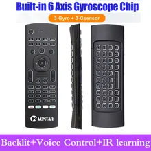 MX3 Air mouse дополнительный голосовой пульт дистанционного управления 2,4G Беспроводная клавиатура с подсветкой IR Learning для Android tv Box/T9/H96 Max/X96 mini