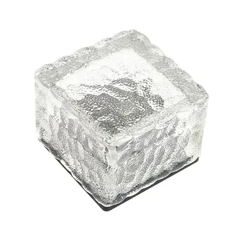 

Solar Glass Brick Lamp Pathlight Buried Brick Light Led Ice Cube Garden Light Waterproof For Courtyard Pathway Patio Pool