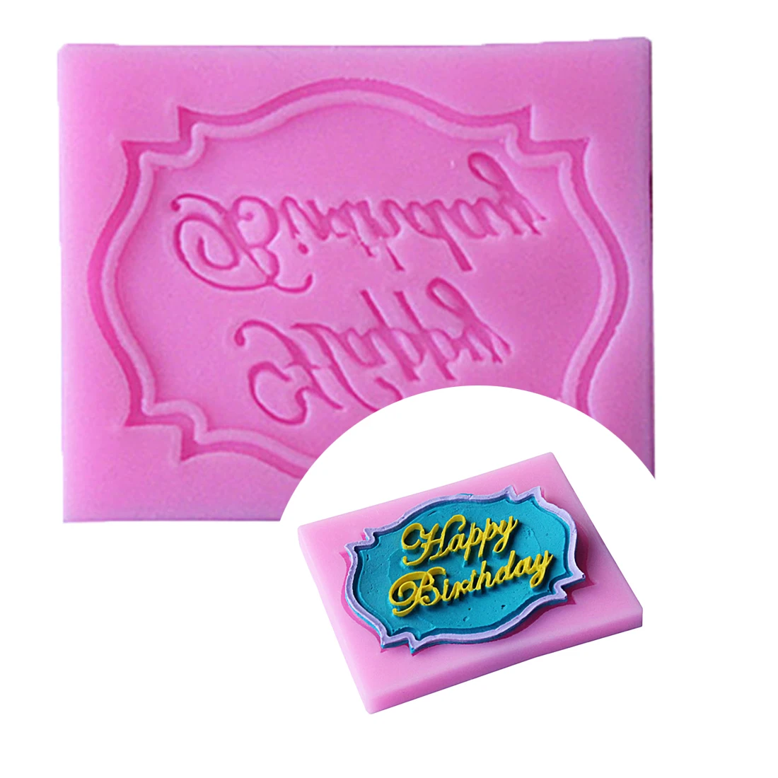 High Quility Happy Birthday Letter Form Silicone Mold Chocolate Fondant DIY Cake Decoration Tools Birthday Party 3